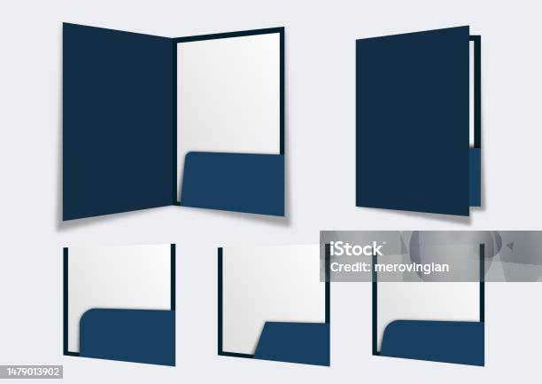 Mockup Folder File Biru Ilustrasi Stok - Unduh Gambar Sekarang - Folder ...