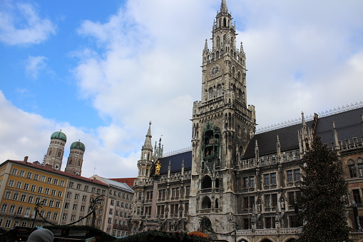 Marienplatz and the New Town Hall in Munich, Germany