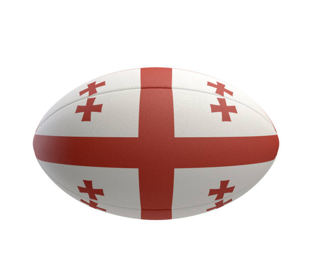istock Rugby Ball And Georgia Flag Design 1479016706