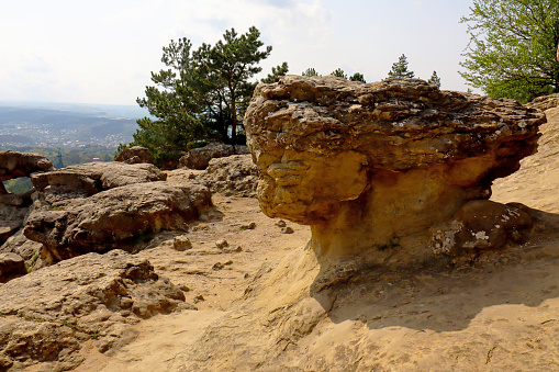 Beautiful stones on the mountain \