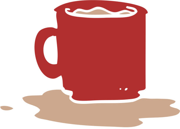 illustrations, cliparts, dessins animés et icônes de dessin animé doodle de tasse de thé renversée - the splits