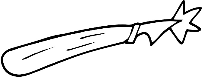 line drawing cartoon craft knife