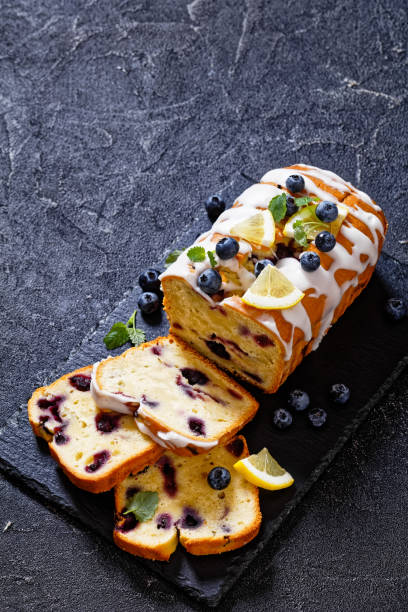 istock Lemon Blueberry Bread with Lemon Glaze, top view 1479031868