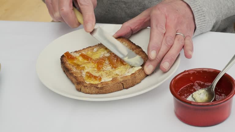 Marmalade and toast for breakfast