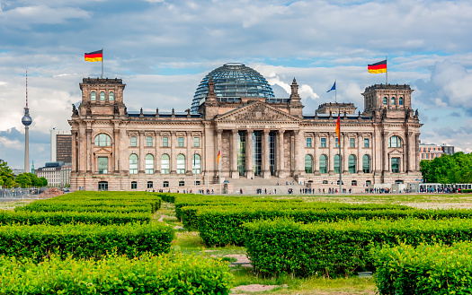 Reichstag building (Bundestag - parliament of Germany) in Berlin