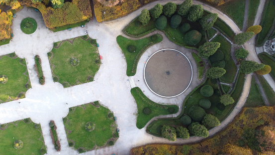 An eagle-eye view of a beautiful park - perfect for the background