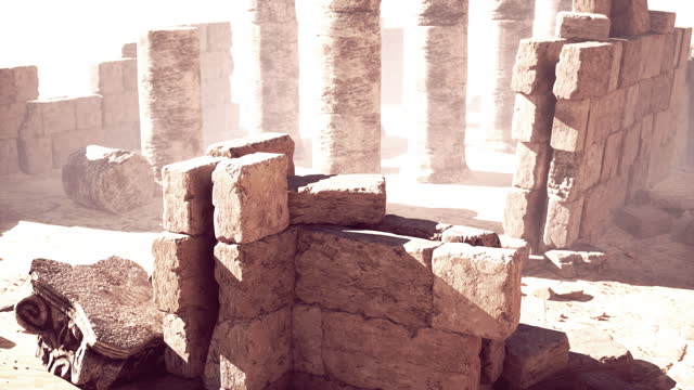 Ancient ruins of Ptolemais near Benghazi