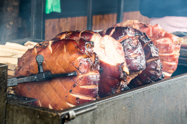 istock Selective focus of roasted pork on a grill 1479058724