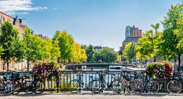 istock Bridge over an Amsterdam Canal in a Sunny Day with Clear Sky. 1479061062