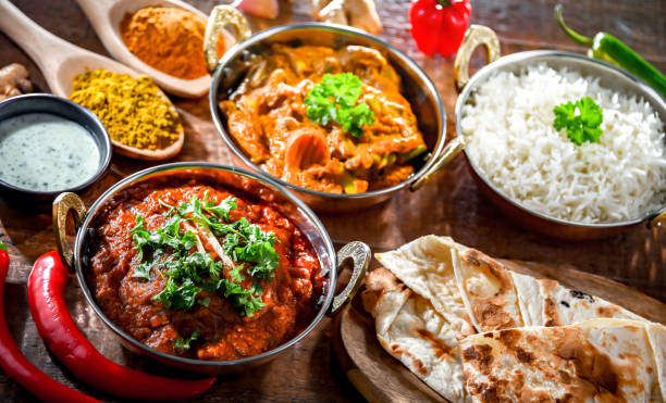 istock Hot madras paneer and vegetable masala with rice 1479068652