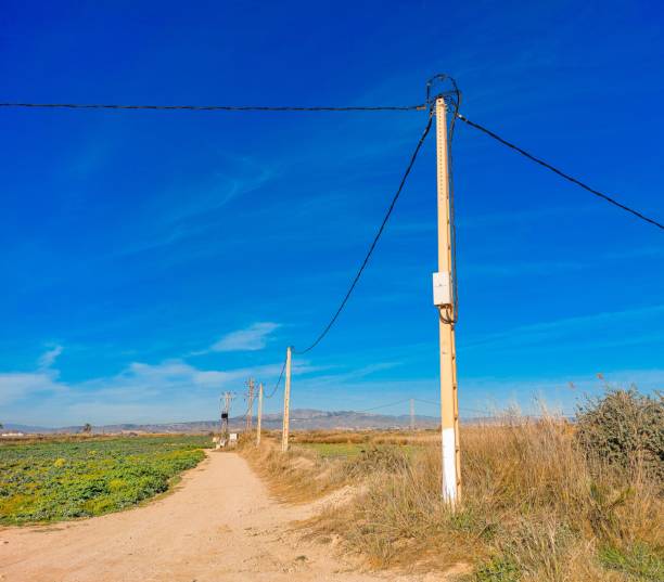 istock Electric cables on country road 1479071462
