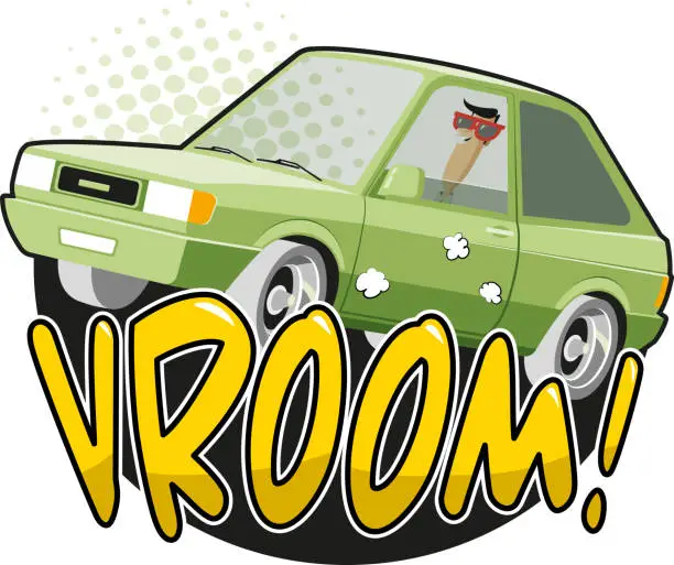 Vector illustration of CARTOON CAR