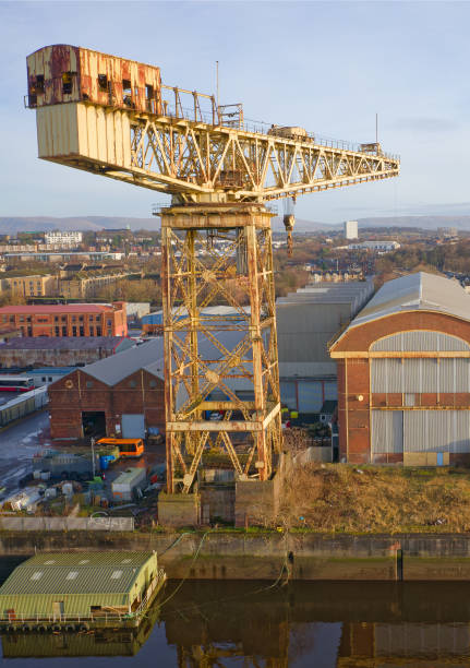 istock Shipbuilding crane in Glasgow on the River Clyde in Scotland 1479074520