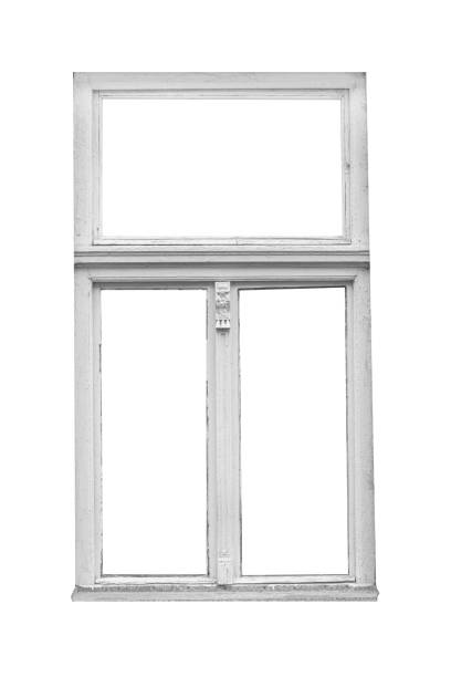 istock 19th century white wooden window isolated on white background. 1479075500