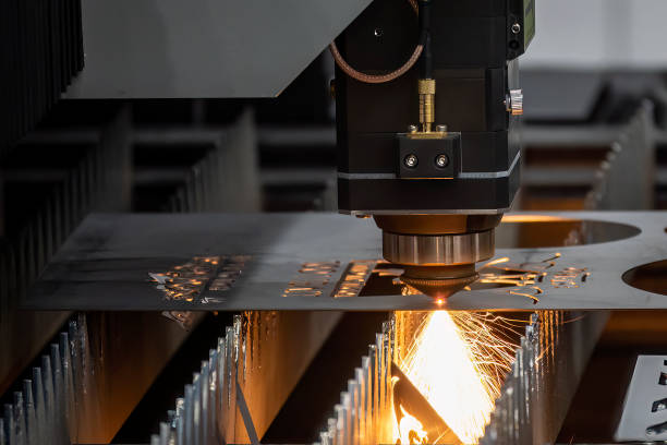 istock The hi-technology sheet metal manufacturing process by laser cutting machine. 1479076883