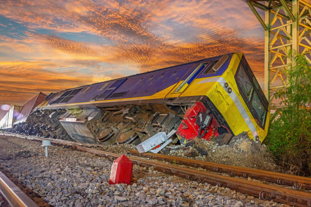 railway accident damaged property of train.
