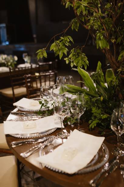 istock Interior of a restaurant decorated with flowers for a wedding celebration ceremony 1479087815