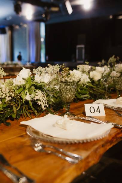 istock Interior of a restaurant decorated with flowers for a wedding celebration ceremony 1479087825