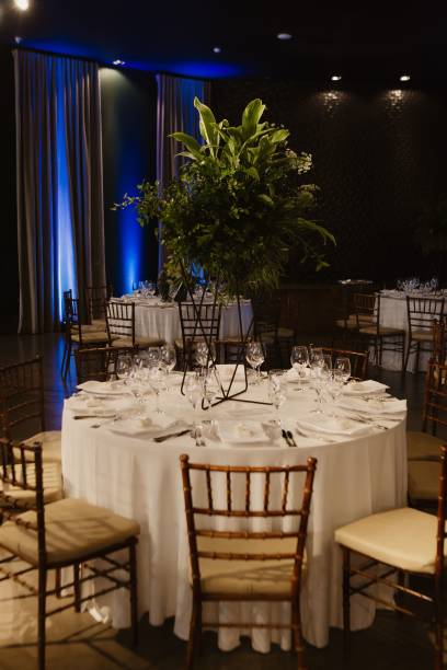 istock Interior of a restaurant decorated with flowers for a wedding celebration ceremony 1479087834