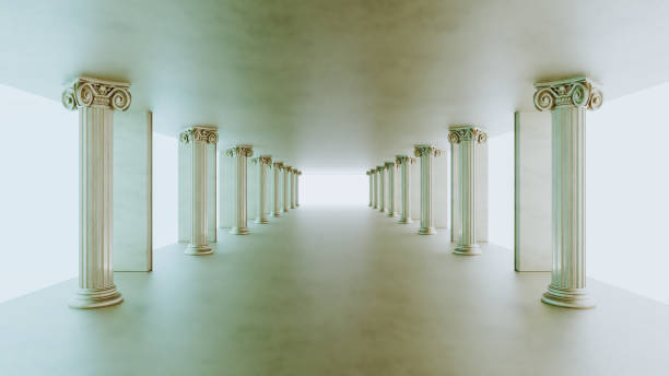 istock abstract tunnel with columns, Corridor of columns, 1479089928