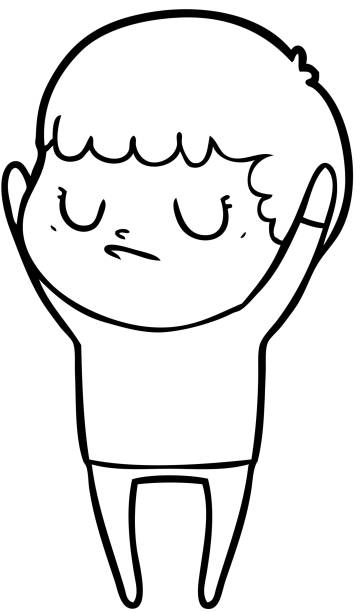 cartoon grumpy boy cartoon grumpy boy arrogant child stock illustrations