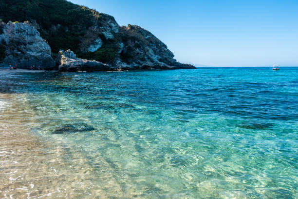 istock Clear turquoise sea waters at Grotticelle beach, Capo Vaticano, 1479093996