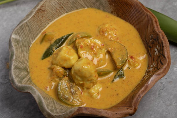 istock Spicy fish ball curry.Thai food.Copy space 1479098624