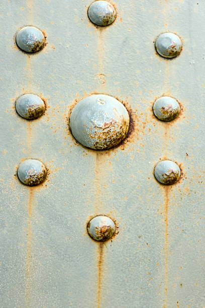 A vertical shot of old metallic background