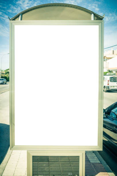 istock Vertical shot of a billboard at a bus station 1479105571