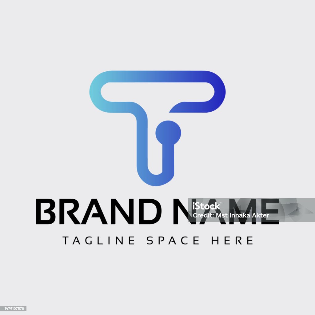 T Letter Abstract Design Abstract T Letter Modern Initial Lettermarks Design Stock Illustration ...
