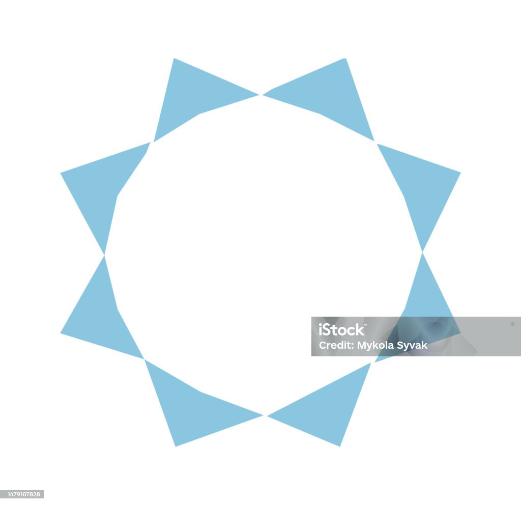 Circle From Triangles Stock Illustration - Download Image Now ...