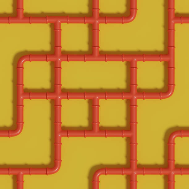 istock Seamless pattern of red pipes. 3d illustration. 1479108928