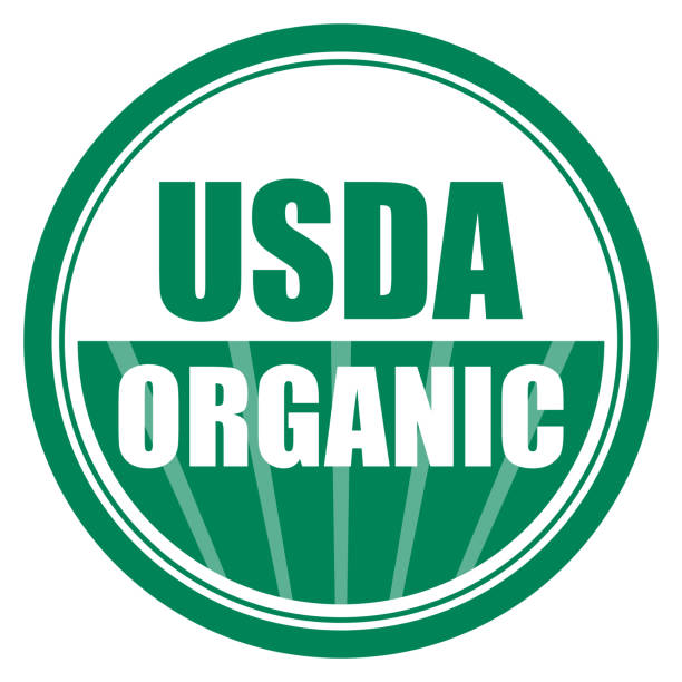 Ícono de certificación orgánica del USDA - ilustración de arte vectorial