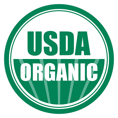 Usda organic vector icon on white background