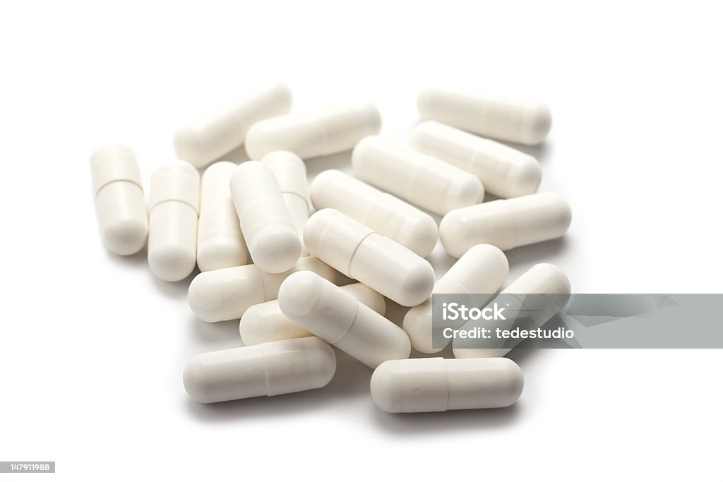 Weiße Tabletten - Lizenzfrei Fotografie Stock-Foto