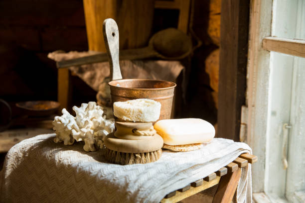 istock Traditional Finnish wooden sauna 1479121009