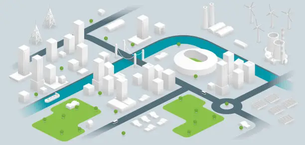 Vector illustration of smart city