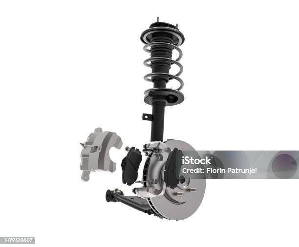 Front Rear Brake System Car Brake System Exploded View Front Brake System With Suspension ...