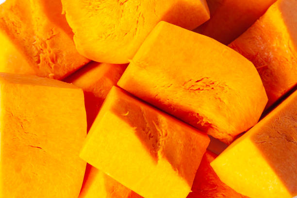 istock Sliced pieces of pumpkin close-up. 1479129230