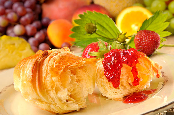 istock Croissant with strawberry jam 147912990