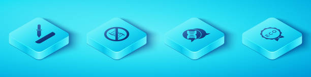 istock Set Isometric Pipette, Stop GMO, Label for eco healthy food and DNA symbol icon. Vector 1479130934