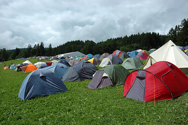 istock Camping at the mountains in overcast day 147913420