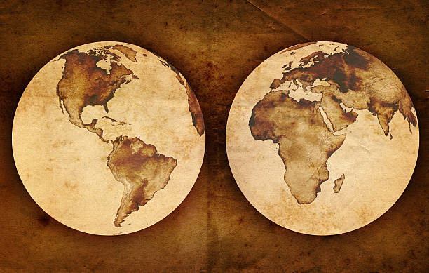 istock Vintage world card 147913477