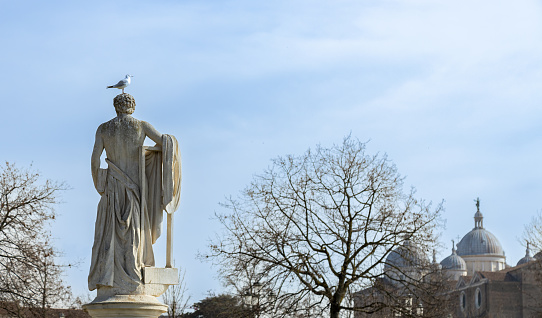 Statues in Piazza del Popolo square, Rome, Italy