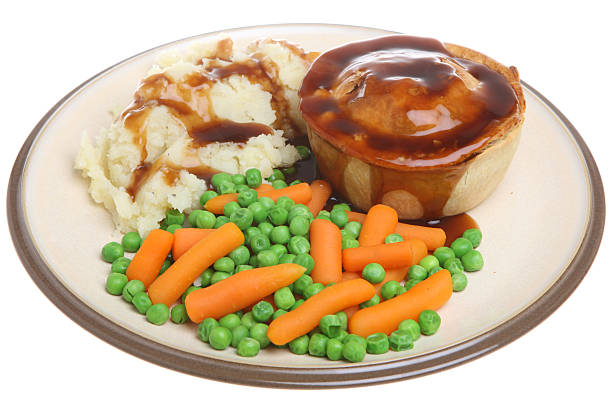 istock Steak Pie, Mash, Vegetables and Gravy 147913592