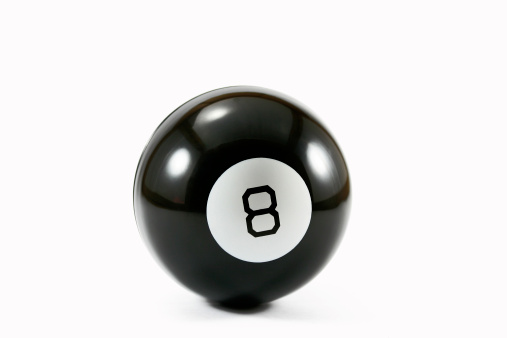 black billiard ball number eight