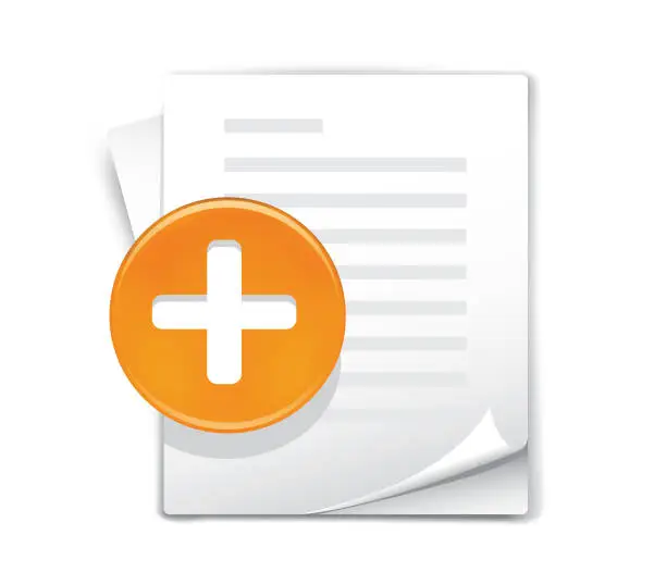 Vector illustration of Add File Icon