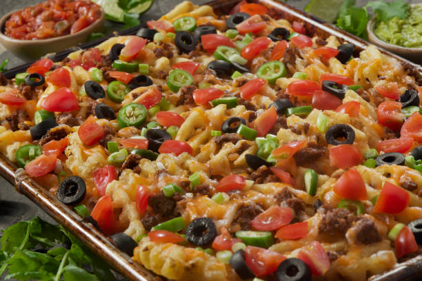 istock Spicy Beef  Waffle Fry Nachos 1479143477