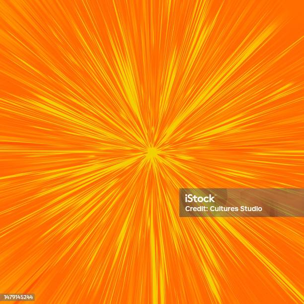 Yellow Abstract Light Rays Abstract Light Beam Yellow Rays Splattered On An Orange Background ...