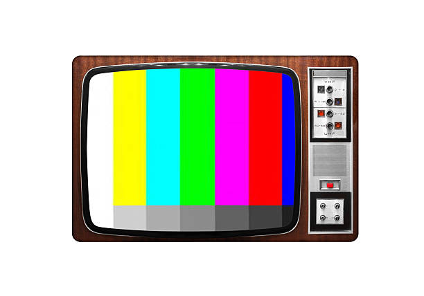 Vintage TV and Mire 01 stock photo